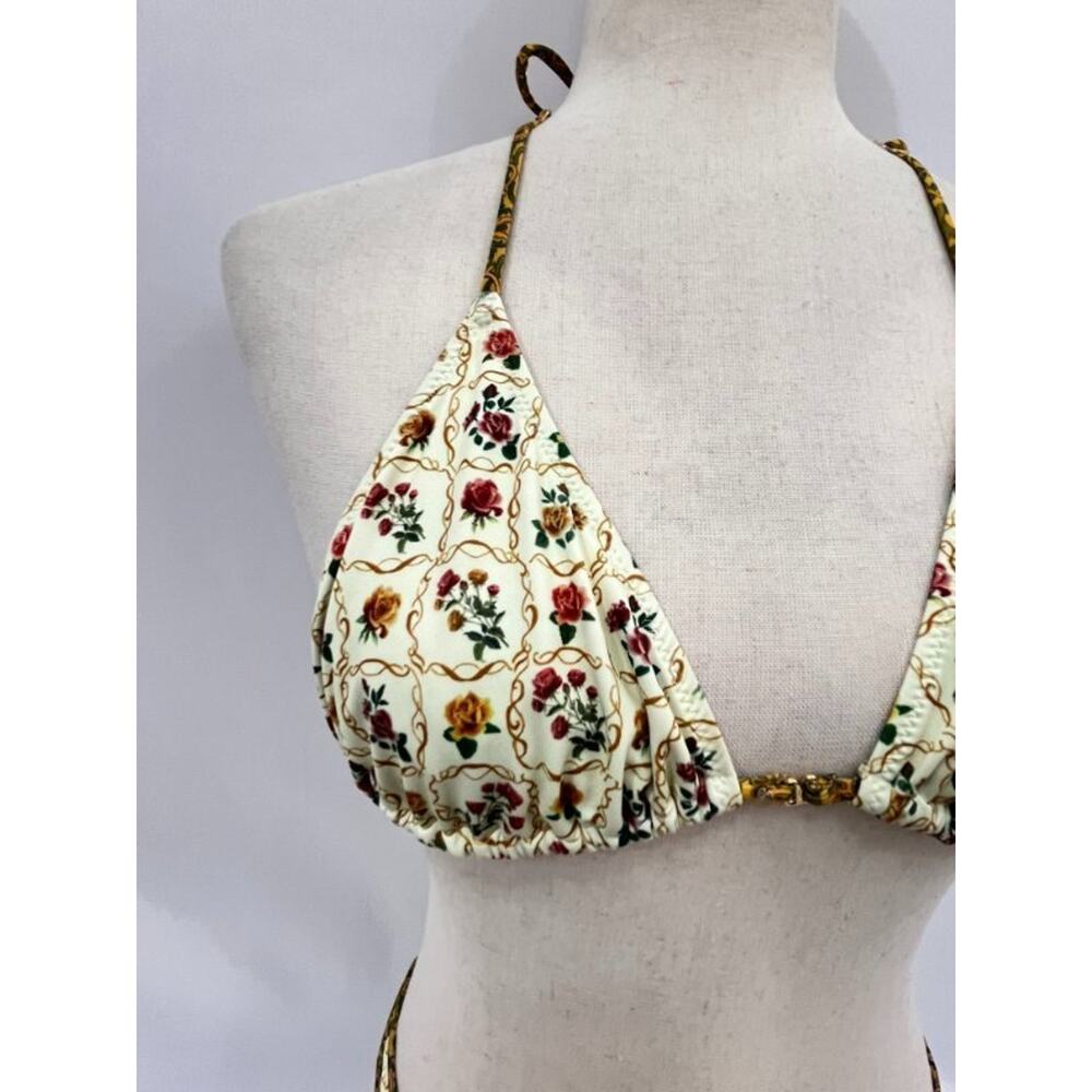 HEAVY MANNERS Sz M Medium 2pc Bikini Swimsuit Swim Set Antique Floral - Picture 11 of 14